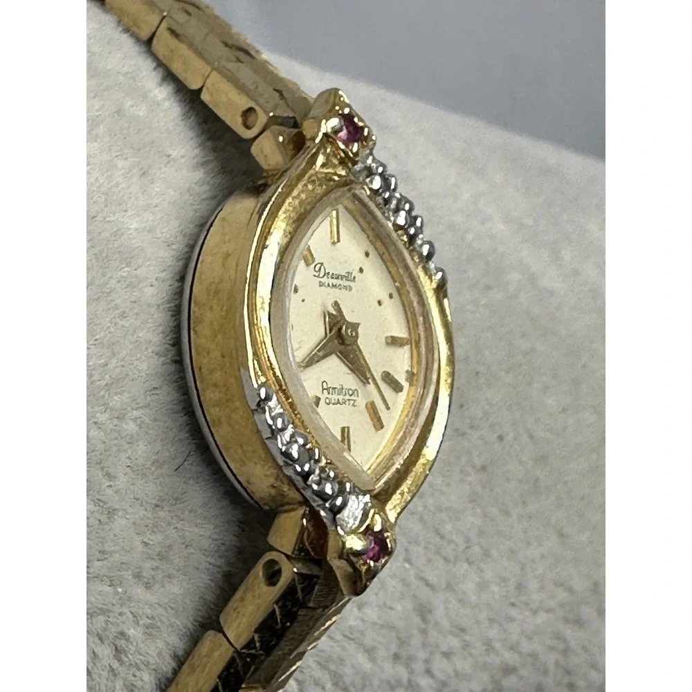 Armitron Deauville Diamond Ruby New Battery Ladies‎ Watch 16MM 5.75